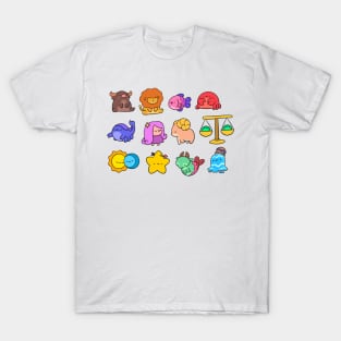 Cute Zodiac Characters T-Shirt